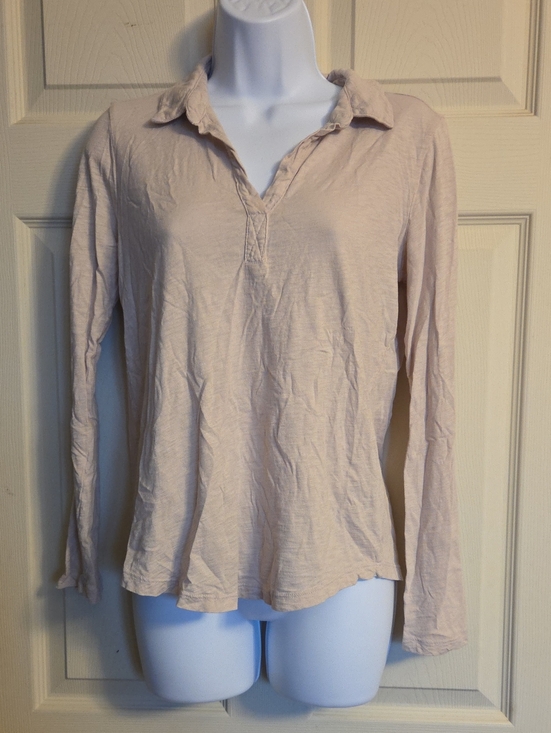 Velvet by Graham & Spencer Tops - Velvet by Graham & Spencer Beige Vintage Slub Henley Shirt Size Small*